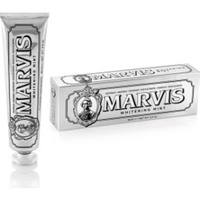 Marvis Whitening Mint Beyazlatıcı Diş Macunu 2 x 85 ml ve Black Mediım Orta Sert Diş Fırçası 1 Adet