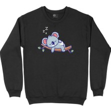 Cix Uyuyan Koala Siyah Sweatshirt