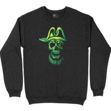 Cix Kuru Kafalı Korsan Siyah Sweatshirt