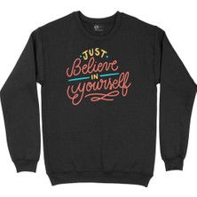 Cix Just Believe In Yourself Siyah Sweatshirt