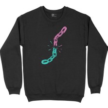 Cix Kır Zincirlerini Siyah Sweatshirt
