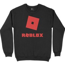 Cix Roblox Logolu Siyah Sweatshirt