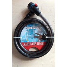 KNT Zhongli Cable Lock 15X1500 mm Boyunda Dayanıklı Bisiklet ve Motor Kilidi