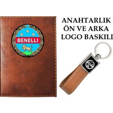 Promosyon Denizi Benelli  Logolu Taba Ruhsat Kabı ve Benelli Logolu Anahtarlık