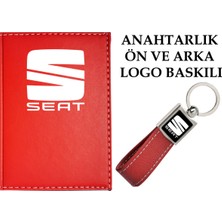 Promosyon Denizi  Seat  Logolu Kırmızı Ruhsat Kabı ve Seat Logolu Anahtarlık