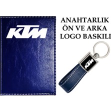 Promosyon Denizi  Ktm Logolu Lacivert Ruhsat Kabı ve Ktm Logolu Anahtarlık