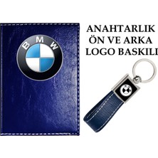 Promosyon Denizi Bmw Logolu Lacivert Ruhsat Kabı ve Bmw Logolu Anahtarlık