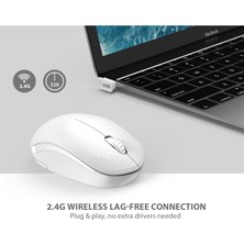 Venta Caliente Taşınabilir Kablosuz Fare, USB Alıcılı 2.4g Gürültüsüz Fare (Yurt Dışından)