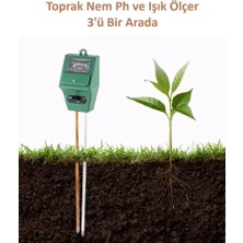 OPTANA Toprak Nem Ph Metre Ölçer Işık Ölçer Toprak Ph Düzenleyici