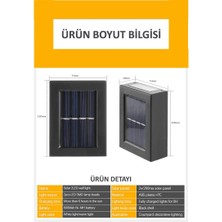 Technosmart 2ADET Modern Solar Çift Taraflı Duvar Lamba Güneş Enerjili Aydınlatma Dekorasyon Aplik