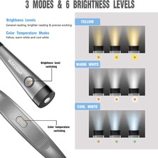 Glocusent LED Boyun Okuma Işığı 3 Renk, 6 Parlaklık Seviyesi