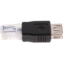 Flameer 2x Ethernet Erkek Usb2.0 Kadın Adaptörü Fiş Soket Ağ Dönüştürücü  (Yurt Dışından)