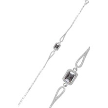 Söğütlü Silver Gümüş Pırlanta Modeli Mistik ve Zirkon Taşlı Baget Bileklik