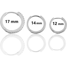 Söğütlü Silver Gümüş Zirkon Taşlı Üç Boydan Oluşan Halka Küpeler