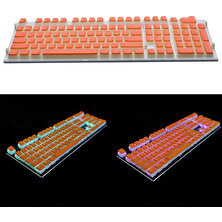 Prettyia Çift Shot Puding Keycaps Kiraz Mx Mekanik Klavye Beyaz Set (Yurt Dışından)