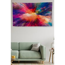 Harita Sepeti Duvar Örtüsü Soyut  Renkli  Kanvas Duvar Halısı 4000