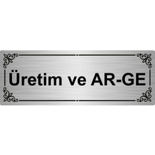 Özarslan Dizayn Üretim & Ar-Ge 7 x 20 cm  Gümüş Renk Metal Yönlendirme Levhası