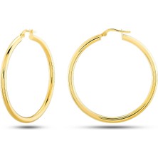 Prenses Pırlanta Kadın 14 Ayar Altın Halka Küpe