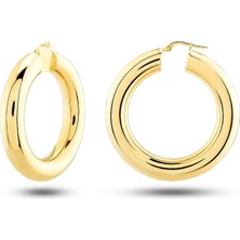 Prenses Pırlanta Kadın 14 Ayar Altın Halka Küpe