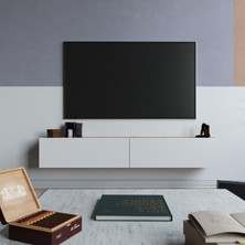L'occi Concept Delphin 180 cm Kapaklı Tv Ünitesi DLP8-AW Çam-Beyaz