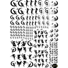 Sultan Tasarım Epoksi Resin Reçine Peri Kızı Figürü Şeffaf Yapışkanlı A4 Boyutunda Sticker Etiket