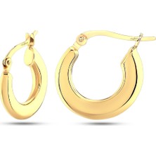 Prenses Pırlanta Kadın 14 Ayar Altın Halka Küpe