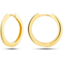 Prenses Pırlanta Kadın 14 Ayar Altın Halka Küpe