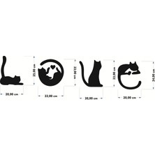 Numa Concept 4'lü Kedi Tablosu- Love Kedi-Dekor
