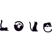 Numa Concept 4'lü Kedi Tablosu- Love Kedi-Dekor