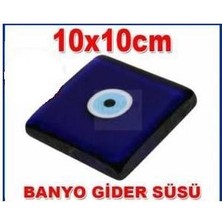 Netice Öylek Nazar Boncuğu Cam Banyo Gider Kapağı