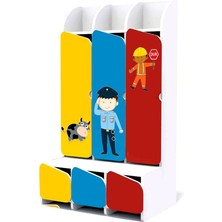 Woody Life Üçlü Renkli Oval Portmanto