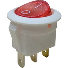 Site Hırdavat IC-131B Beyaz Yuvarlak Işıklı Anahtar On/off/switch 3p