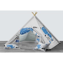 instababyrooms Dijital Baskılı Kızıldereli Mindersiz Çocuk Odası Oyun Çadırı Model 038