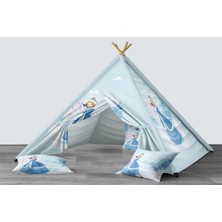 instababyrooms Dijital Baskılı Kızıldereli Mindersiz Çocuk Odası Oyun Çadırı Model 057