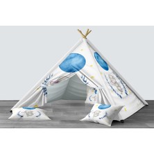 instababyrooms Dijital Baskılı Kızıldereli Mindersiz Çocuk Odası Oyun Çadırı Model 066