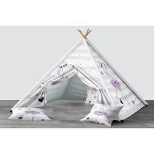 instababyrooms Dijital Baskılı Kızıldereli Mindersiz Çocuk Odası Oyun Çadırı Model 206