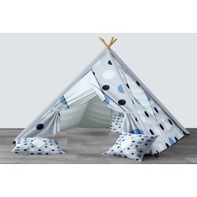 instababyrooms Dijital Baskılı Kızıldereli Mindersiz Çocuk Odası Oyun Çadırı Model 223