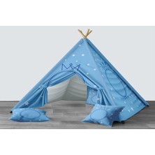 instababyrooms Dijital Baskılı Kızıldereli Mindersiz Çocuk Odası Oyun Çadırı Model 232