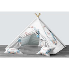 instababyrooms Dijital Baskılı Kızıldereli Mindersiz Çocuk Odası Oyun Çadırı Model 267