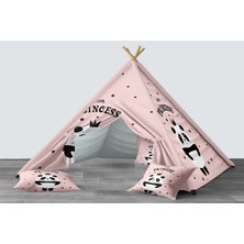 instababyrooms Dijital Baskılı Kızıldereli Mindersiz Çocuk Odası Oyun Çadırı Model 274