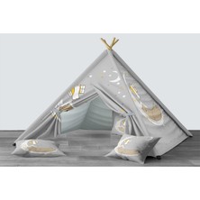 instababyrooms Dijital Baskılı Kızıldereli Mindersiz Çocuk Odası Oyun Çadırı Model 1390