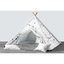 instababyrooms Dijital Baskılı Kızıldereli Mindersiz Çocuk Odası Oyun Çadırı Model 1416