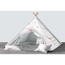 instababyrooms Dijital Baskılı Kızıldereli Mindersiz Çocuk Odası Oyun Çadırı Model 1395