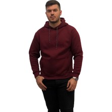Amor Man Kapüşonlu Çok Kalın 4 İplik Pamuk Tam Kışlık Oversize Erkek Sweatshirt