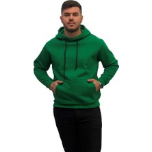 Amor Man Kapüşonlu 4 İplik Çok Kalın Tam Kışlık Pamuk Oversize Erkek Sweatshirt