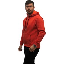 Amor Man Kapüşonlu Tam Kışlık 4 İplik Çok Kalın Pamuk Dokuma Oversize Erkek Sweatshirt