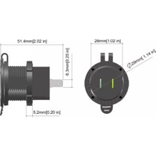 Autoline 12-24 Volt Araç/tekne/motosiklet Için(Quick) Hızlı Şarj + Voltmetre