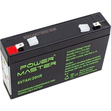 Powermaster 6VOLT 7AMPER Akü 6V 7A 150X50X94MM