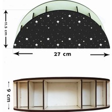 Wuw Yıldızlar Desenli Ahşap Masaüstü Kalemlik Kalem Kutusu Organizer