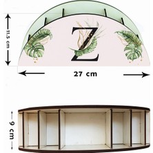 Wuw Tropik Desenli Z Harfi Ahşap Masaüstü Kalemlik Kalem Kutusu Organizer